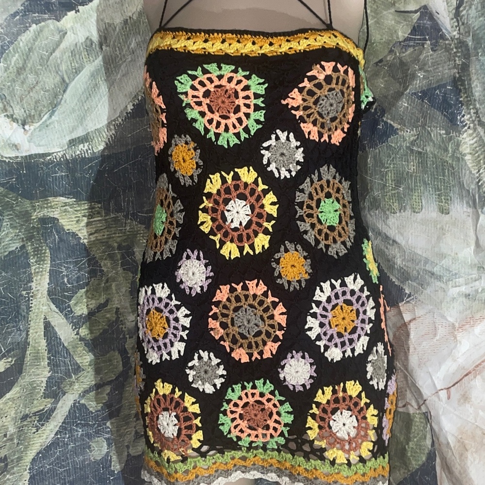 Free People Multicolor Crochet Jumpsuit